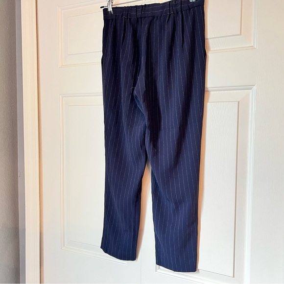 Aritzia Babaton Modesto Pant Dark Blue Pinstripe Size 2 - Picture 6 of 10